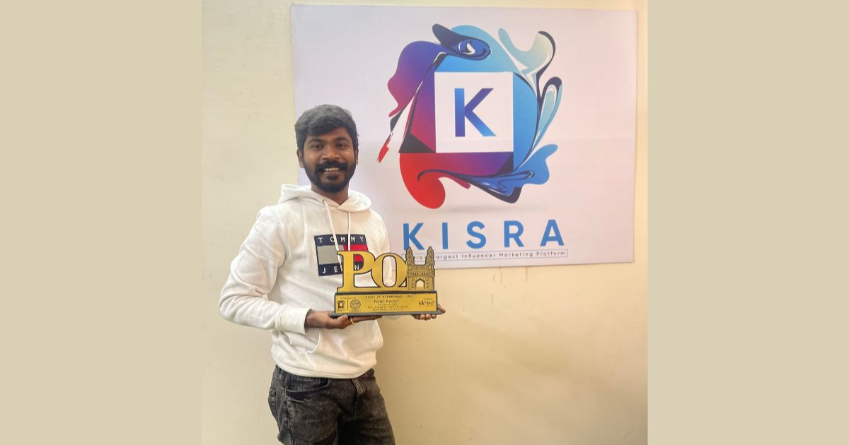 Kiran Koduri founder of Kisra Digital Marketing Pvt Ltd conferred with The Pride of Hyderabad Award 2022